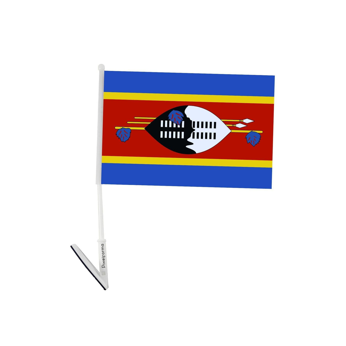 Drapeau adhésif de l'Eswatini - Pixelforma 