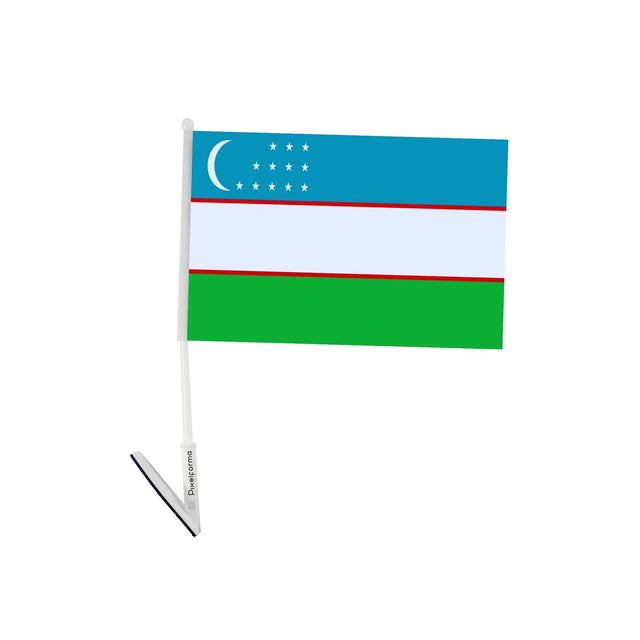 Drapeau adhésif de l'Ouzbékistan - Pixelforma 