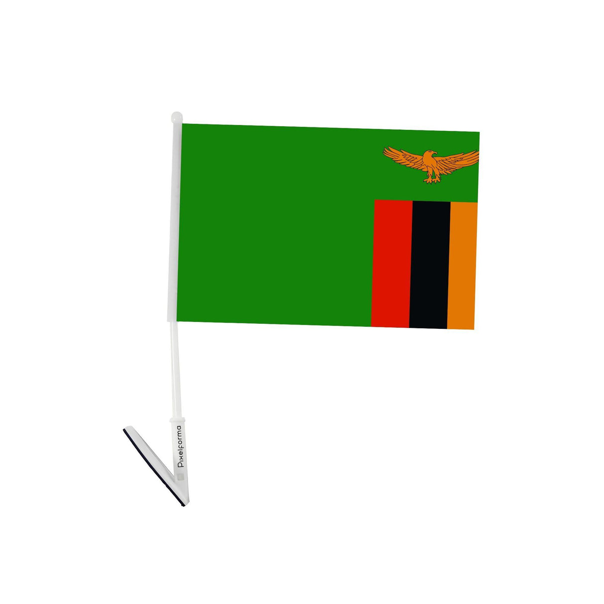 Drapeau adhésif de la Zambie - Pixelforma 