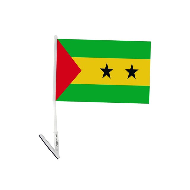 Drapeau adhésif de Sao Tomé-et-Principe - Pixelforma 