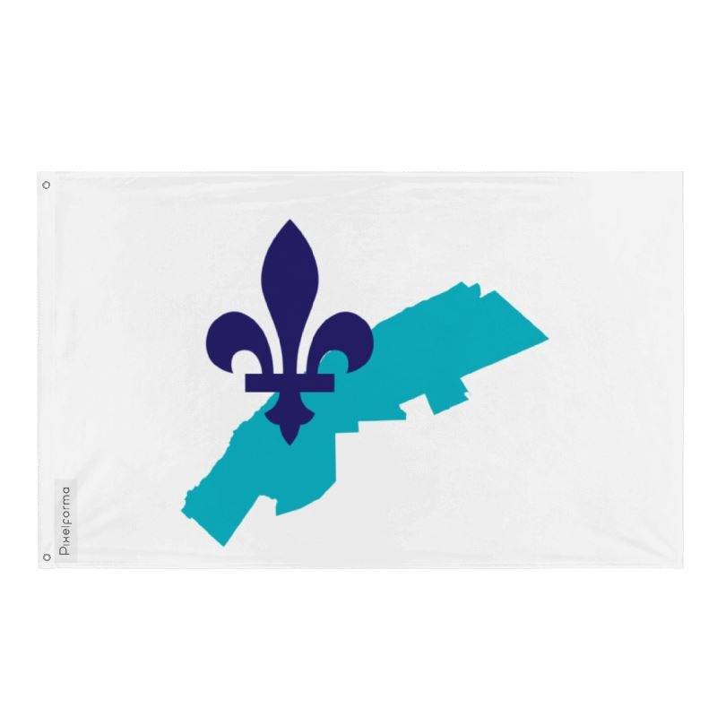 Drapeau Bas-Saint-Laurent en plusieurs tailles 100 % polyester Imprimer avec Double ourlet - Pixelforma 
