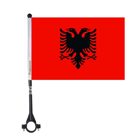 Drapeau de vélo de l'Albanie en polyester - Pixelforma 