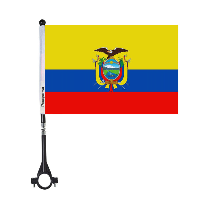 Drapeau de vélo de l'Équateur en polyester - Pixelforma 