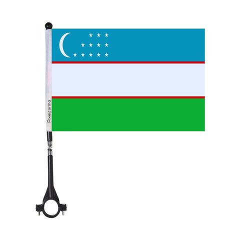 Drapeau de vélo de l'Ouzbékistan en polyester - Pixelforma 