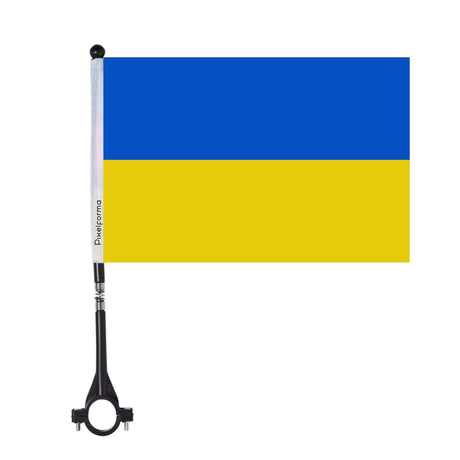 Drapeau de vélo de l'Ukraine en polyester - Pixelforma 