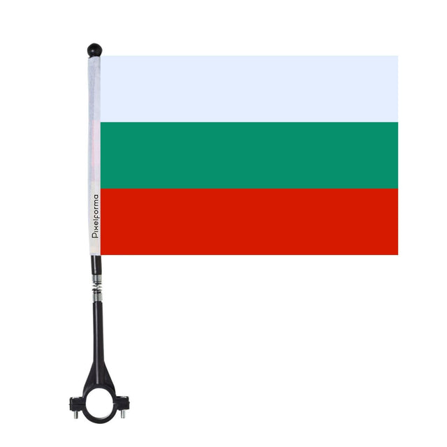 Drapeau de vélo de la Bulgarie en polyester - Pixelforma 