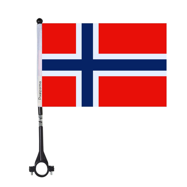 Drapeau de vélo de la Norvège en polyester - Pixelforma 