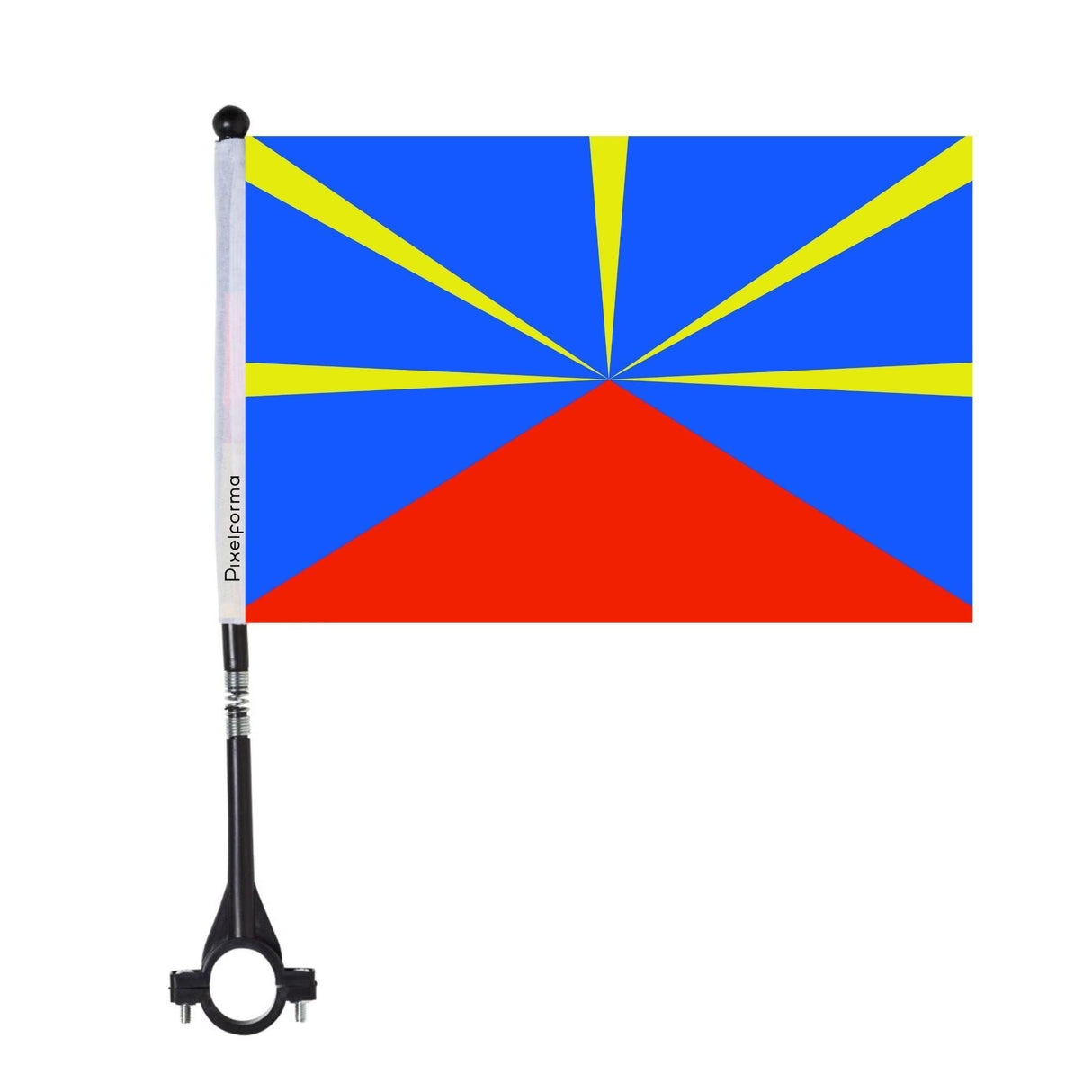 Drapeau de vélo de La Réunion en polyester - Pixelforma 