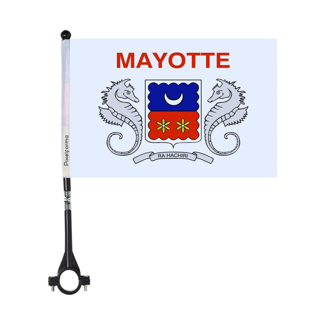 Drapeau de vélo de Mayotte en polyester - Pixelforma 