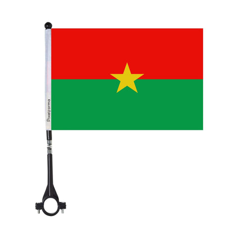 Drapeau de vélo du Burkina Faso en polyester - Pixelforma 