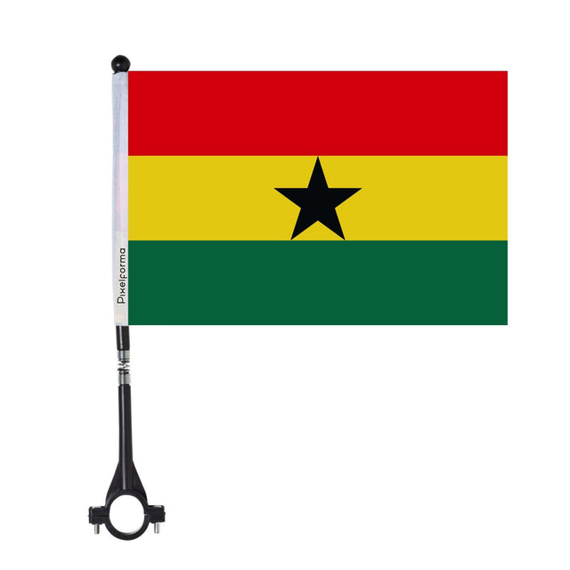 Drapeau de vélo du Ghana en polyester - Pixelforma 