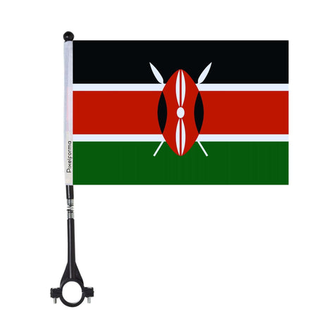 Drapeau de vélo du Kenya en polyester - Pixelforma 