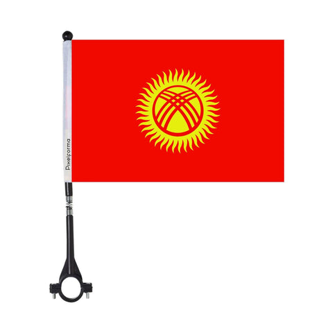Drapeau de vélo du Kirghizistan en polyester - Pixelforma 