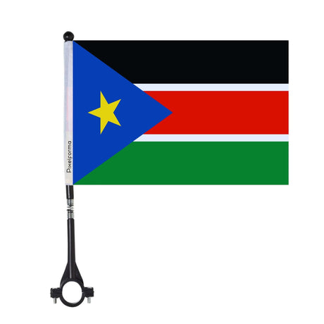 Drapeau de vélo du Soudan du Sud en polyester - Pixelforma 
