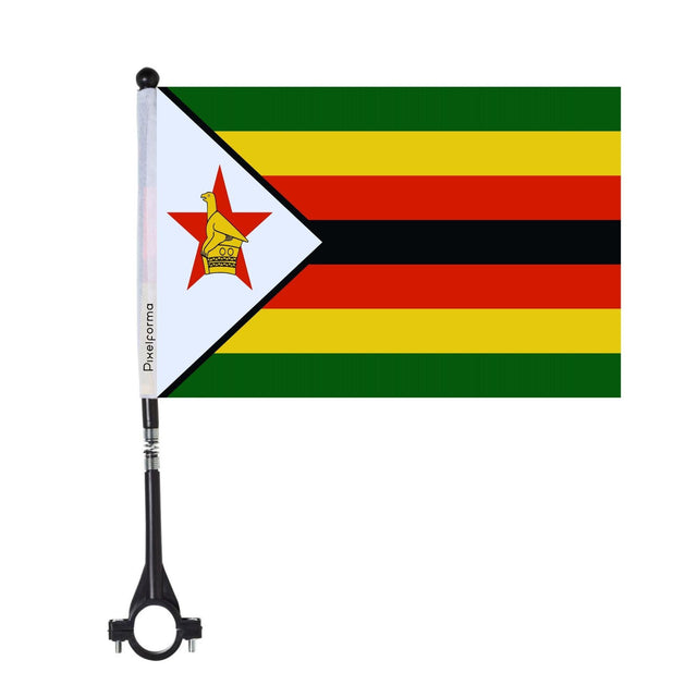 Drapeau de vélo du Zimbabwe en polyester - Pixelforma 