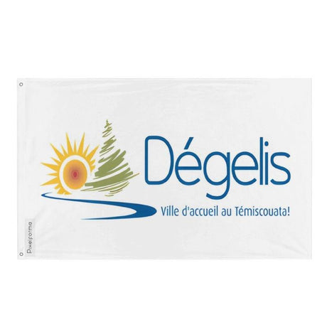 Drapeau Dégelis en plusieurs tailles 100 % polyester Imprimer avec Double ourlet - Pixelforma 