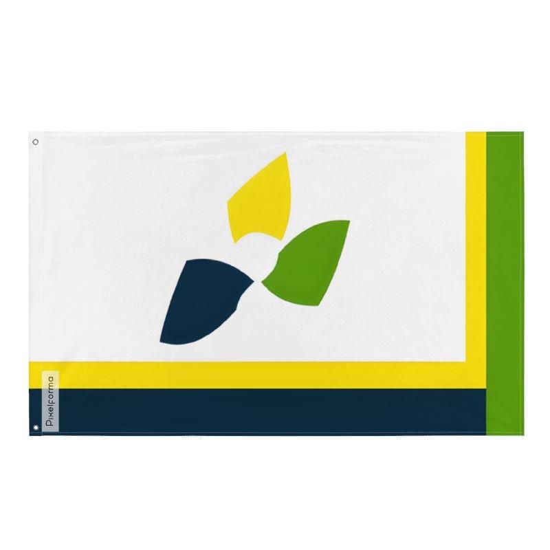 Drapeau Edmundston en plusieurs tailles 100 % polyester Imprimer avec Double ourlet - Pixelforma 