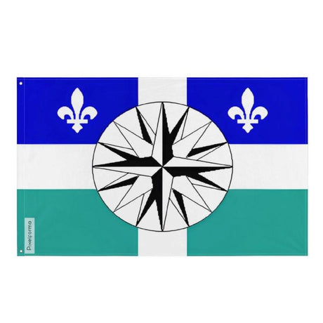 Drapeau Gaspésie–Îles-de-la-Madeleine en plusieurs tailles 100 % polyester Imprimer avec Double ourlet - Pixelforma 