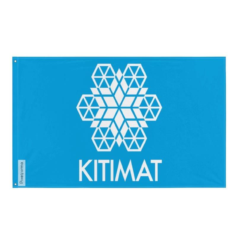 Drapeau Kitimat en plusieurs tailles 100 % polyester Imprimer avec Double ourlet - Pixelforma 