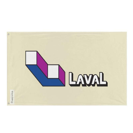 Drapeau Laval en plusieurs tailles 100 % polyester Imprimer avec Double ourlet - Pixelforma 