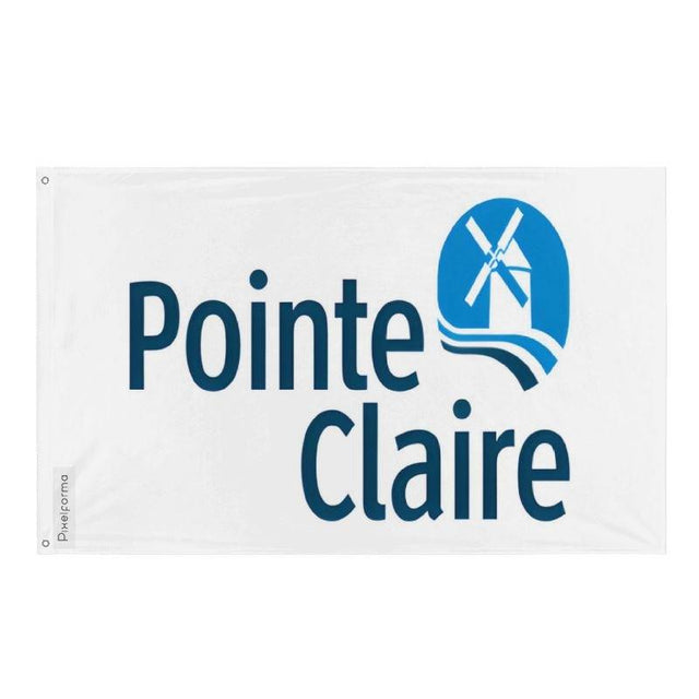 Drapeau Pointe-Claire en plusieurs tailles 100 % polyester Imprimer avec Double ourlet - Pixelforma 