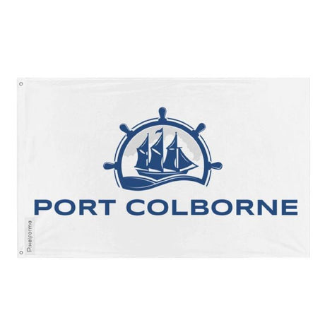 Drapeau Port Colborne en plusieurs tailles 100 % polyester Imprimer avec Double ourlet - Pixelforma 