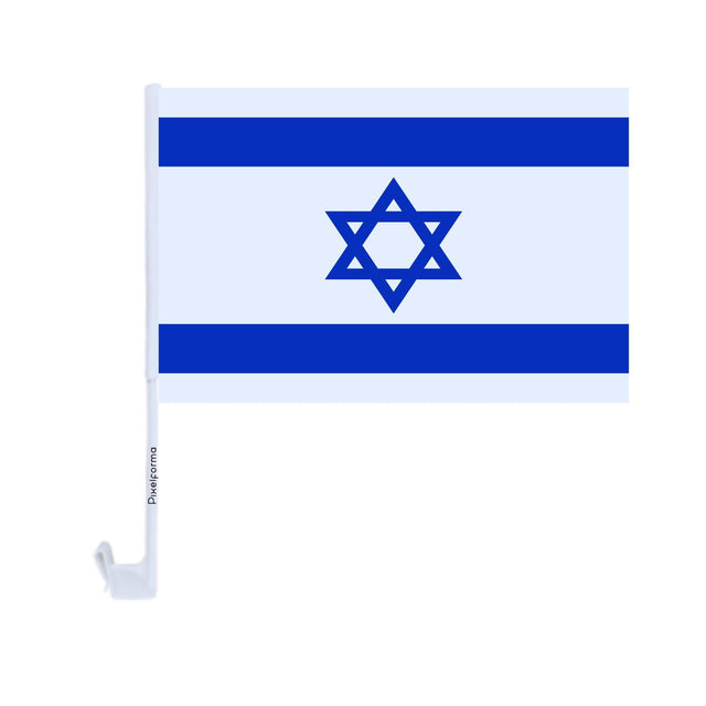 Drapeau voiture d'Israël en polyester - Pixelforma 