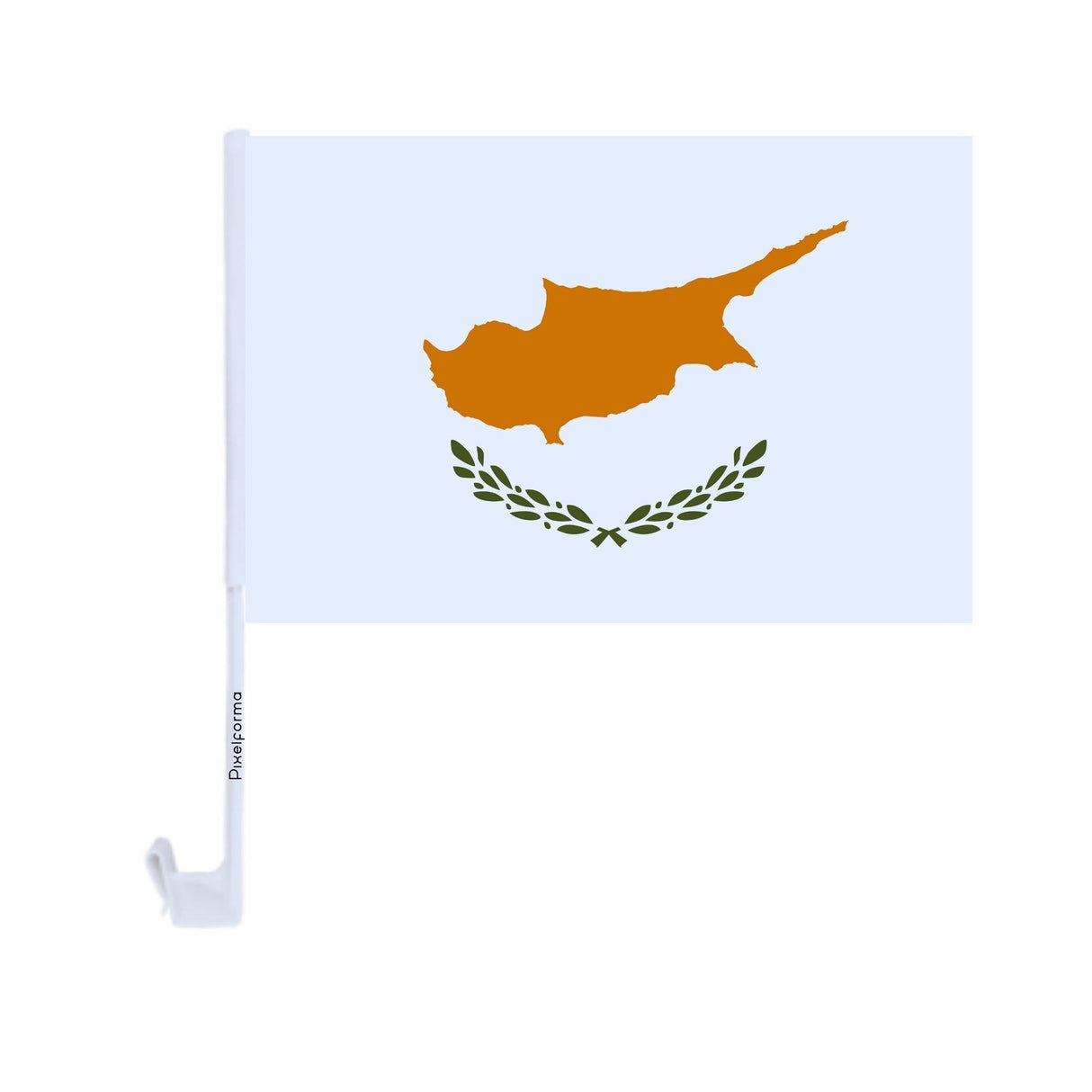 Drapeau voiture de Chypre en polyester - Pixelforma 