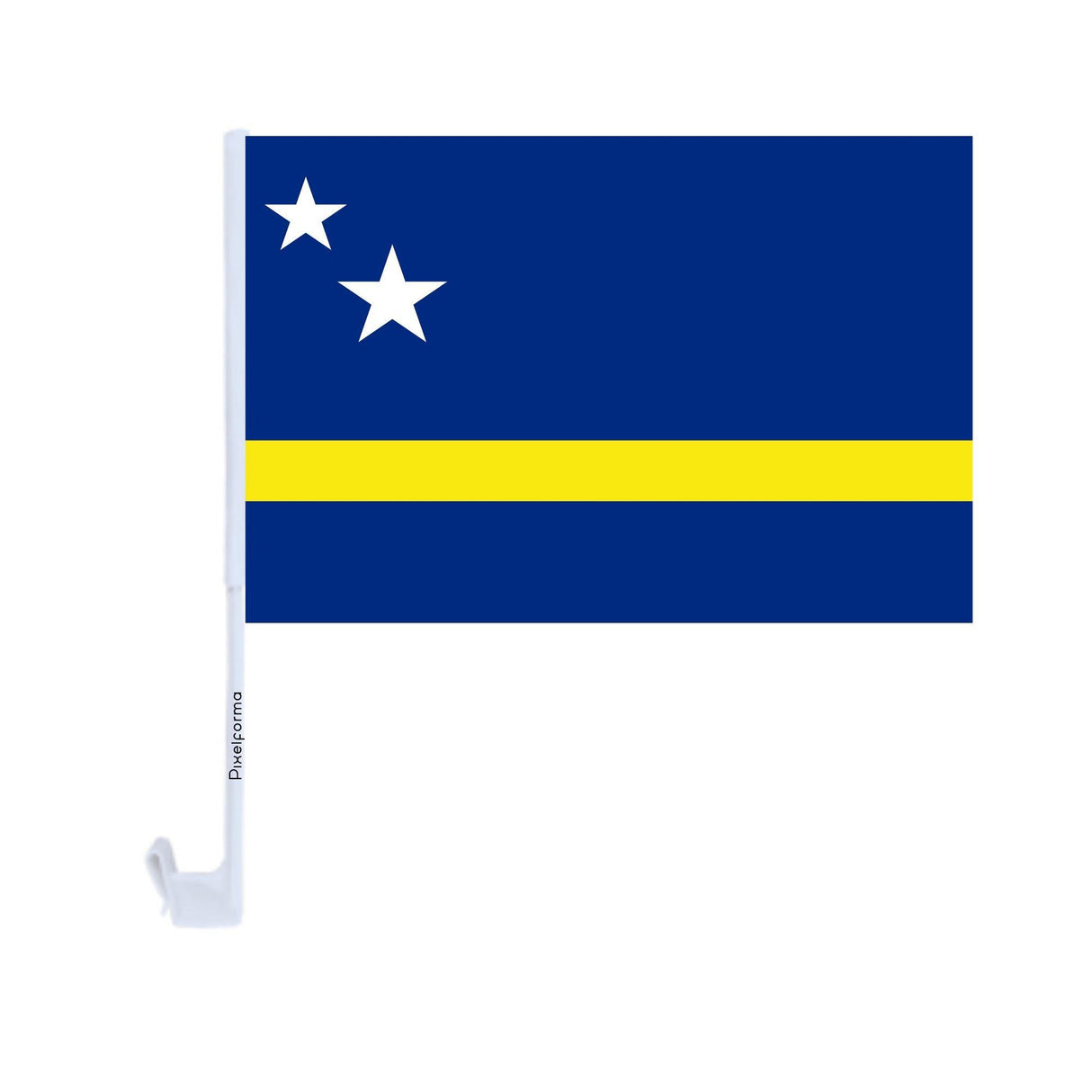 Drapeau voiture de Curaçao en polyester - Pixelforma 