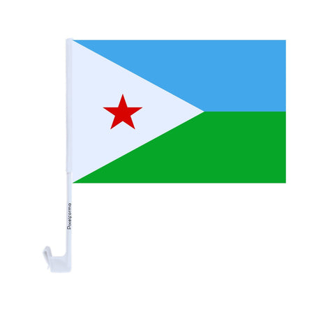 Drapeau voiture de Djibouti en polyester - Pixelforma 