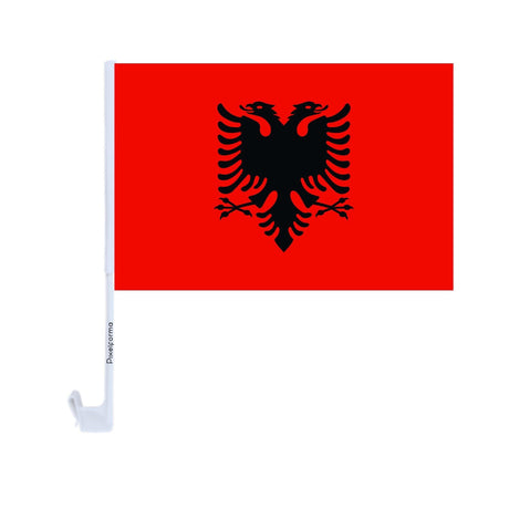 Drapeau voiture de l'Albanie en polyester - Pixelforma 