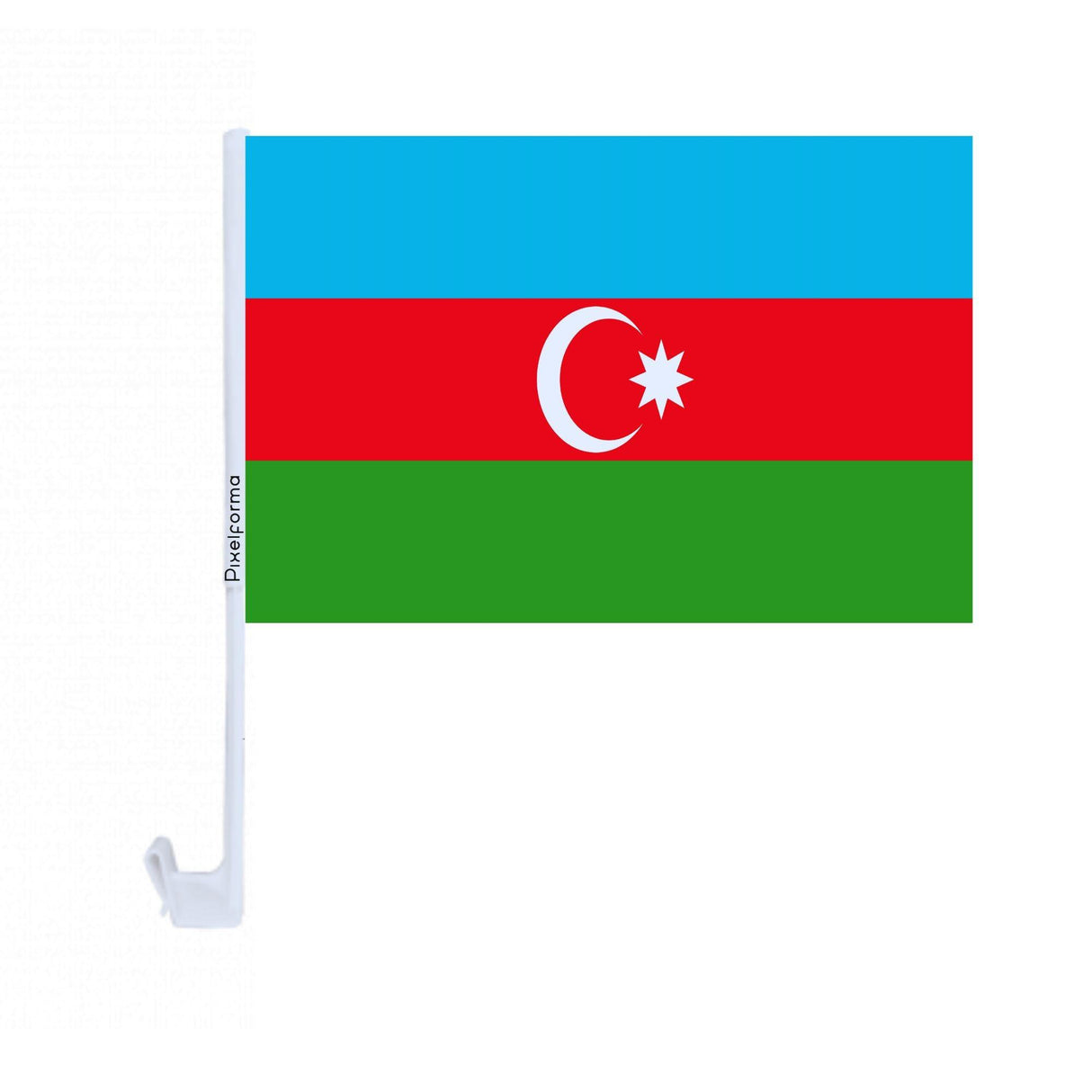 Drapeau voiture de l'Azerbaïdjan en polyester - Pixelforma 