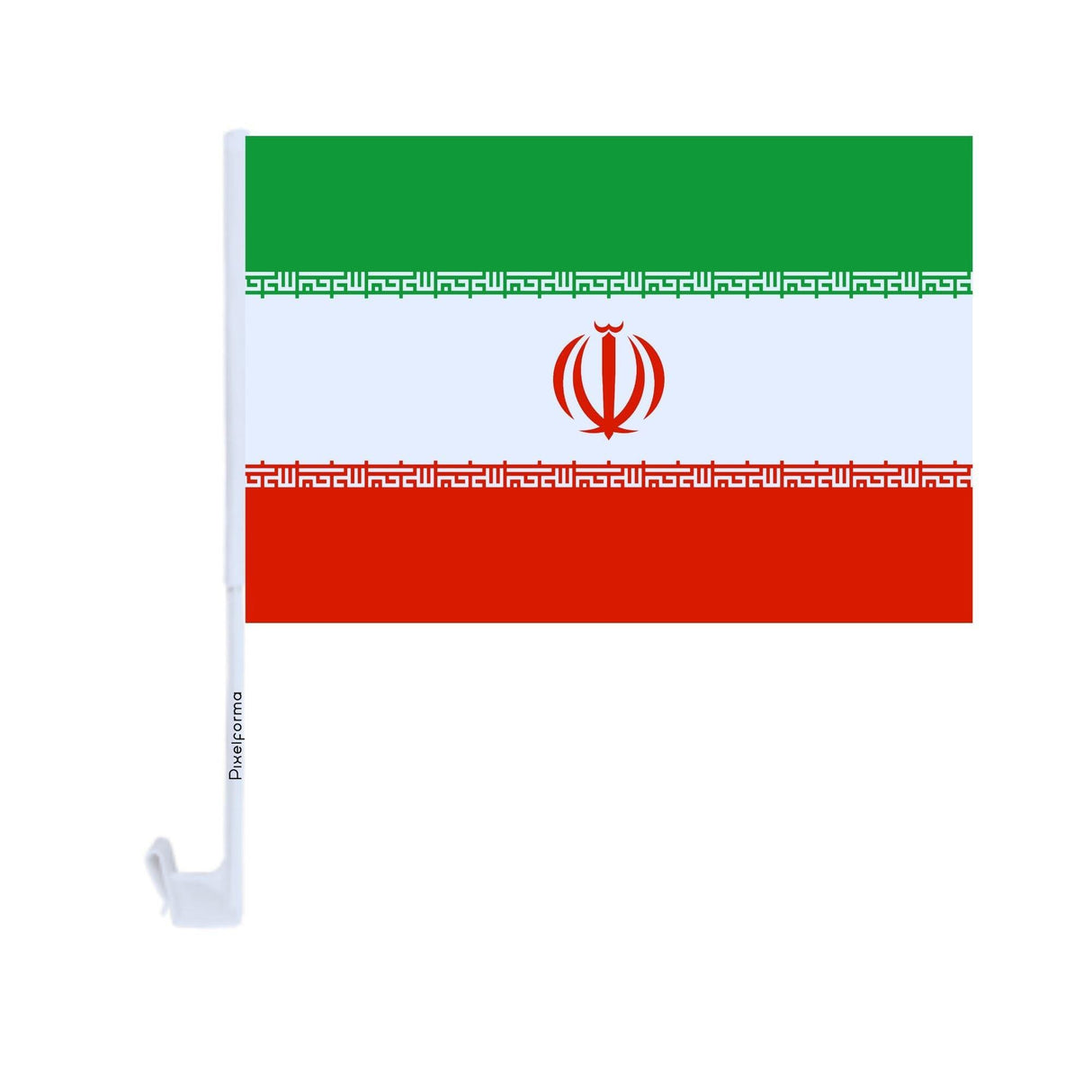 Drapeau voiture de l'Iran en polyester - Pixelforma 