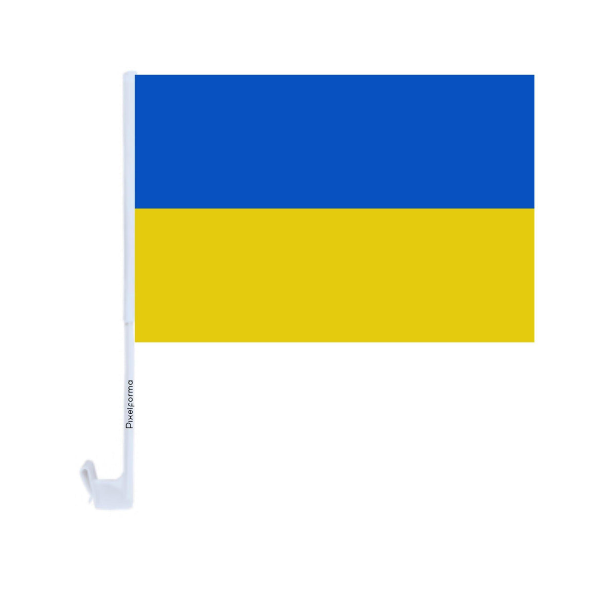 Drapeau voiture de l'Ukraine en polyester - Pixelforma 