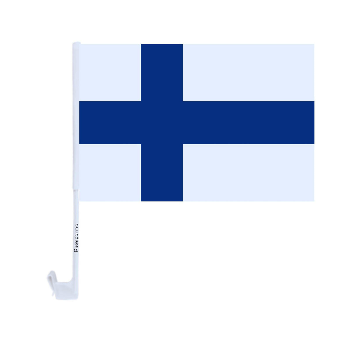 Drapeau voiture de la Finlande en polyester - Pixelforma 