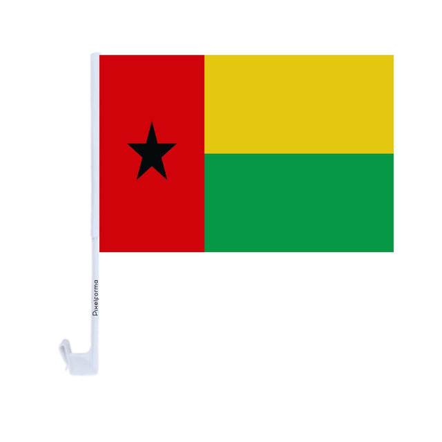 Drapeau voiture de la Guinée-Bissau en polyester - Pixelforma 
