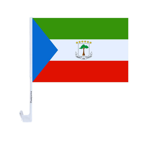 Drapeau voiture de la Guinée équatoriale en polyester - Pixelforma 