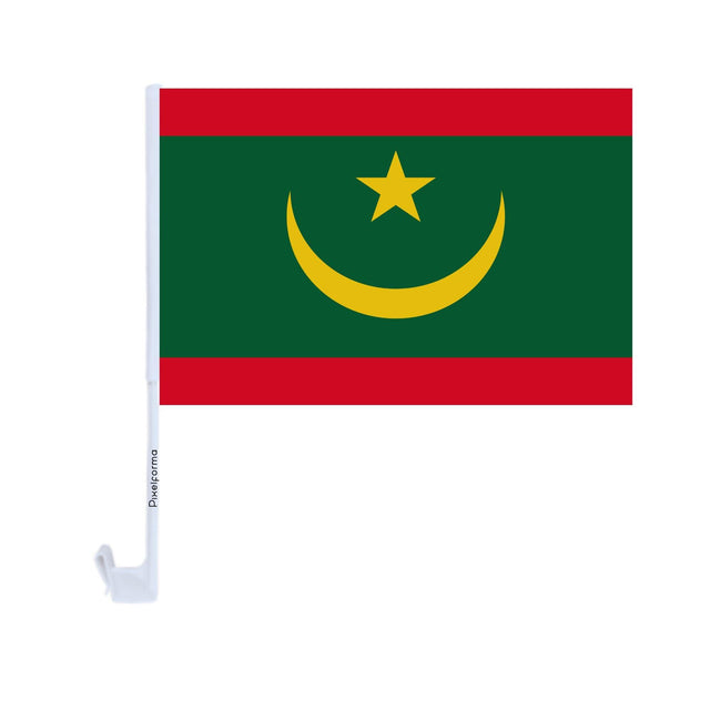 Drapeau voiture de la Mauritanie en polyester - Pixelforma 