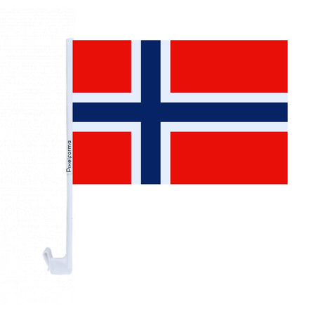 Drapeau voiture de la Norvège en polyester - Pixelforma 