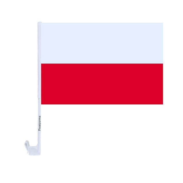 Drapeau voiture de la Pologne en polyester - Pixelforma 