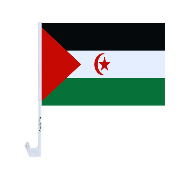 Drapeau voiture de la République arabe sahraouie démocratique en polyester - Pixelforma 