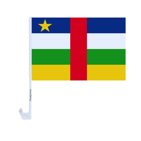 Drapeau voiture de la République centrafricaine en polyester - Pixelforma 