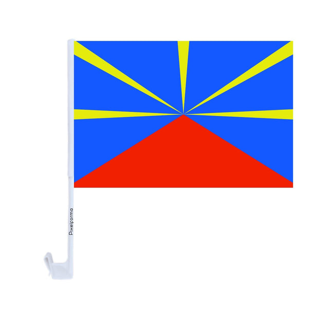 Drapeau voiture de La Réunion en polyester - Pixelforma 