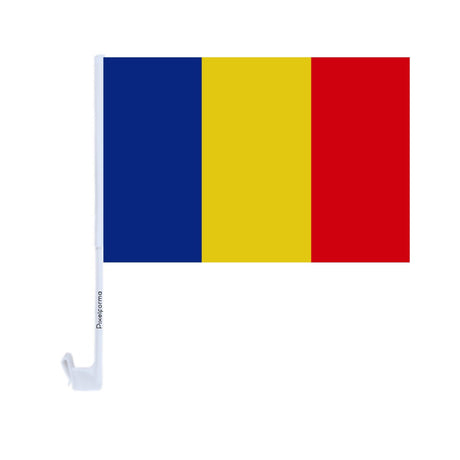 Drapeau voiture de la Roumanie en polyester - Pixelforma 
