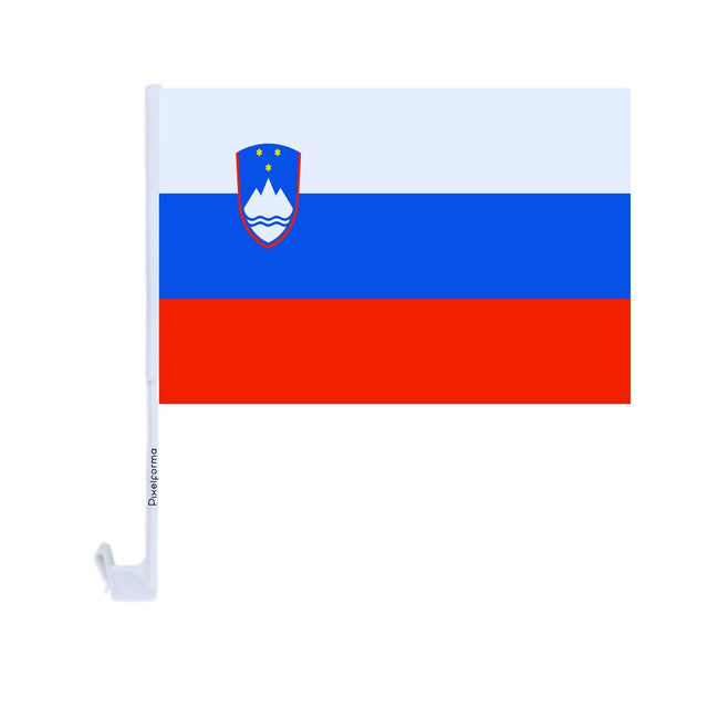 Drapeau voiture de la Slovénie en polyester - Pixelforma 