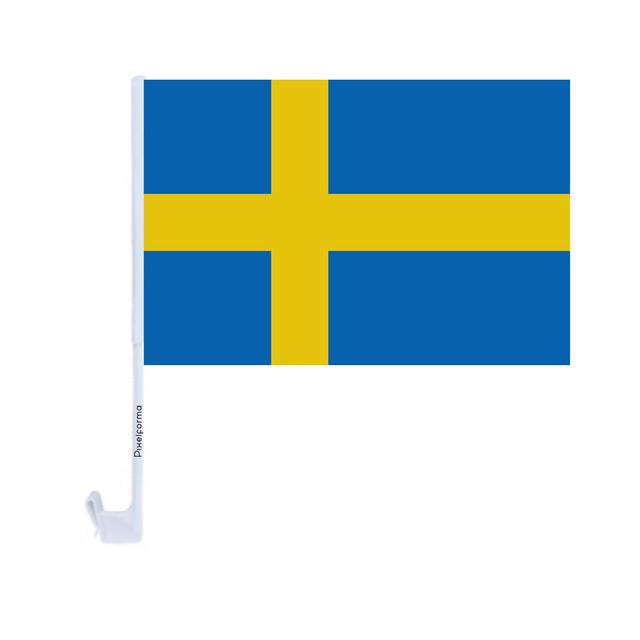 Drapeau voiture de la Suède en polyester - Pixelforma 