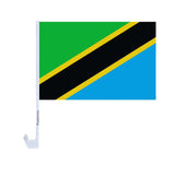 Drapeau voiture de la Tanzanie en polyester - Pixelforma 