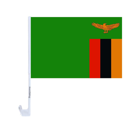 Drapeau voiture de la Zambie en polyester - Pixelforma 