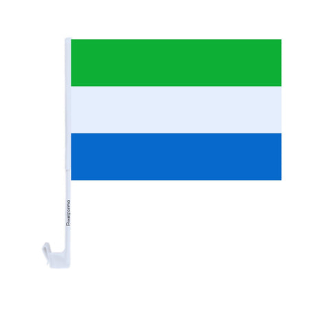 Drapeau voiture de Sierra Leone en polyester - Pixelforma 