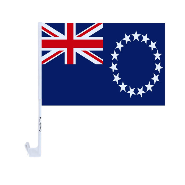 Drapeau voiture des îles Cook en polyester - Pixelforma 